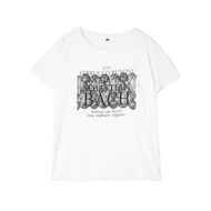 Lace Patch Letter Print T-Shirt Woman