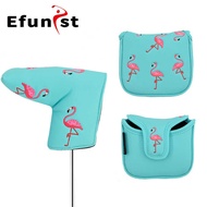 Golf Putter Cover Cartoon Flamingo Flat Putter Cover Square Putter Cap Cover Magnetic Waterproof Thi