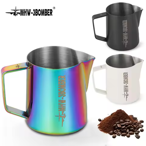 MHW-3BOMBER Coffee Milk Frothing Jug Latte Art Cup Stainless Steel Milk Frother Pitcher Steamer Cup