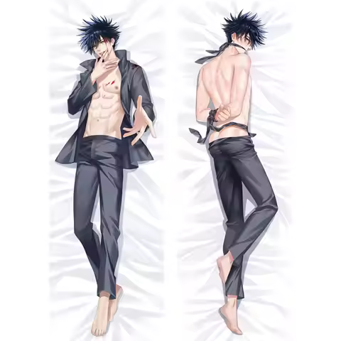 Hot Anime Jujutsu Kaisen Fushiguro Megumi Itadori Yuji Gojo Satoru Dakimakura Case Body Hugging Pill