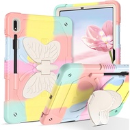 for Samsung Galaxy Tab S10 Plus Case 12.4 Inch 2024 with S Pen HolderGirls Butterfly Kickstand 2 in 