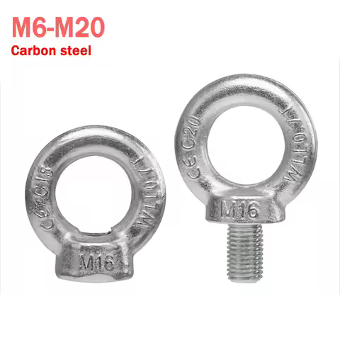 Carbon Steel Galvanised Lifting Eye Nuts / Bolts M6 M8 M10 M12 M16 M20