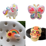 1pc Led Jibbitz Crocs Jibbitz Charms Button 3d Led Flashing Light Cartoon Ornaments Lighting For Cro