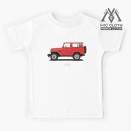 Land Cruiser FJ40 HardTop Red Kids T-Shirt - Unisex #651