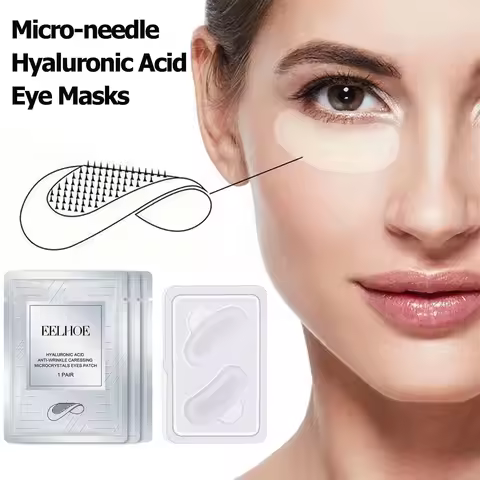 Micro-needle Eye Patch Hyaluronic Acid Anti-Wrinkle Fade Eye Fine Lines Moisturizing 0.25mm Caressin