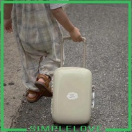 [Simple] Children Luggage Toy Mini Luggage Box Toddlers Doll 28x18.5cm with 2 Wheel