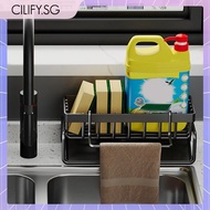 [Cilify.sg] Kitchen Sink Drying Rack with Self-draining Tray Space Saver Sponge Holder