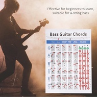 Guitar Chords Chart  hardness Poster wall sticker design bass for home practice chords school studen