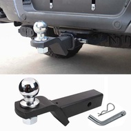 【พร้อมสลักล็อคและลูกบอลฟรี】Universal Fusion Car Truck Metal Hook Drop Trailer Tow Hitch Mount Set Fi