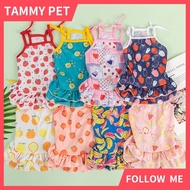 New Dog Clothes Print Strap Skirt Spring/Summer New Pet Cats