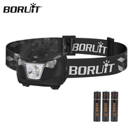 BORUiT BR01 LED Headlamp 125LM IP66 Waterproof 45° Rotation Head Torch Outdoor Camping Climbing Fish