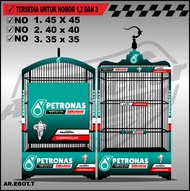 Stiker Decal Kandang Ebod Kotak / Dekal Sangkar Burung Kotak Model Ebod, BnR, Kosan PETRONAS 020