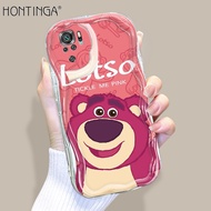 (Lokal Ready) Hontinga Casing Kartun Lotso Lucu Kasus HP Untuk Xiaomi Redmi Note 10 10S 11 11S Pro 5