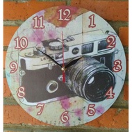 WOODEN WALL CLOCK/ VINTAGE WALL CLOCK UNIQUE GIFT/ UNIQUE WALL CLOCK