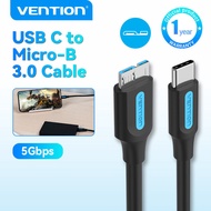 Vention Type C to Micro USB 3.0 Cable 5Gbps Fast Data Transfer USB Male C to Micro Male B Cable 1 Me