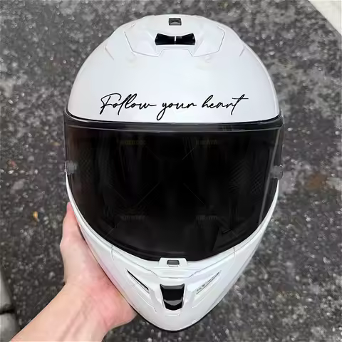 follow your heart handwritten font motorcycle helmet sticker fuel tank fairing car body bike univers