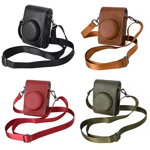 PU Leather Camera Bag Case for Canon SX740 HS SX730 G7X Mark II III G7X2 G7X3 Sony ZV1II ZV1F ZV1M2 