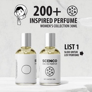 SCENCO Women's Inspired Perfume Wangian Tahan Lama Perempuan Minyak Wangi EDP 30ml LIST 1
