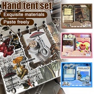 Kraft Jurnal Berserta Washi Tape Set Stiker DIY Scrapbook Tangan