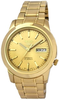 [Powermatic] SEIKO SNKE56K1 SEIKO 5 Military AUTOMATIC 21 Jewels Analog Date Gold Tone Stainless Steel Case Bracelet Band WATER RESISTANCE CLASSIC UNISEX WATCH