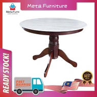 MetaFurni - 915 Kopitiam 3ft or 4ft Round Laminate Marble Table / 3 Kaki atau 4 Kaki Meja Bulat Lami