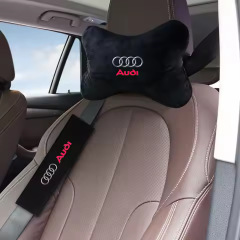 Car Seat Belt Protection Shoulder Pads Headrest Neck Pillow For Audi A4 B8 B9 B7 A3 8P 8V 8L A6 C6 C
