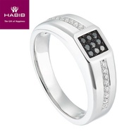 HABIB Diamond Men's Ring in 925 Silver Palladium 24657(PLD)