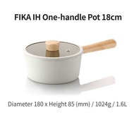 FIKA RESERVE Healthy Ceramic Coating 18cm Saucepan with Glass Lid