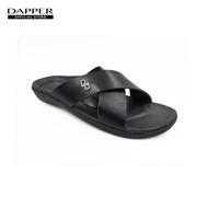 DAPPER รองเท้าแตะ แบบสวม DP Iconic Cross Strap Sandals สีดำ