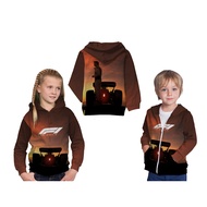 F1 THE MOVIE Art 1 Custom Full print Kids Zipper Hoodie Jacket