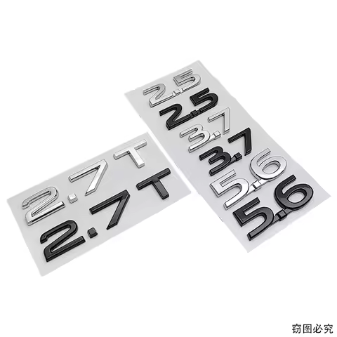 2.5 3.7 5.6 2.7T labels trunk logo for Infiniti 5.6 2.7T displacement body leaf panel rear tail inte