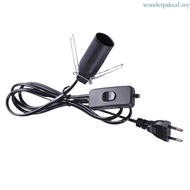 wonderpakea1 Lamp Cord EU Plug E14 Socket 1 8M Decorative Lamp Holder Base With Switches