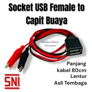 USB Female To Alligator Clamp Socket USB Hub