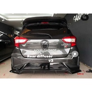 [ Myvi Gen3 2022 Facelift ] - Rear Diffuser V3 PU material with gloss black paint