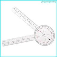 YIN 33cm 12inches Plastic Goniometer 360 Degree Fitting for Body Measuring Tape Goniometer Protracto