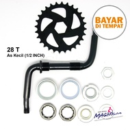 Crank Sepeda BMX Gir Langsung Sepeda Anak 28T