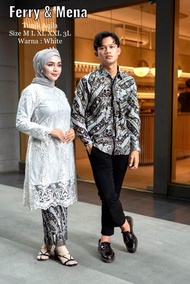 Jumbo XXXL LD 130 Set Couple Tunik Aqila couple kondangan couple kebaya tunik tulle tuton full bordi
