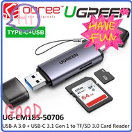 Great promotion ♒UGREEN CM185 2-IN-1 USB-A 3.0 + TYPE-C USB-C 3.1 GEN 1 TO TFSD 3.0 OTG CARD READER (UG-CM185-50706)❁