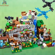 MY WORLD Lego Toy Minecraft Cave Minifigures/ Village House