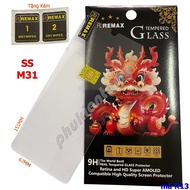 (R13)Remax Transparent Samsung M31 Tempered Glass Screen Protector