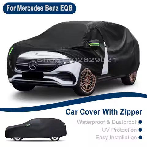 Outdoor Full Vehicle Cover For Mercedes Benz EQB 250 300 350 - Side Zipper Design, Waterproof Dustpr