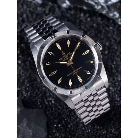 Hruodland Retro Classic Dress Men watches PT5000 SW200 stainless steel Automatic Mechanical Diving S