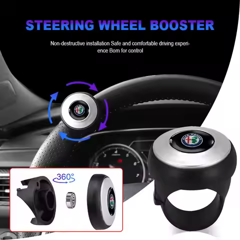 360 Degree Rotating Car Steering Wheel Booster Steering Wheel Knob Ball Caps For Audi Sline A1 A3 A4