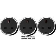 Line8 UKS-1 British Premium Socket Unit (PACK OF 3) (Black Body)