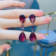 Mosang Diamond Drop Earrings Womens Fashion Color Diamond Earrings Multicolor Series Earrings