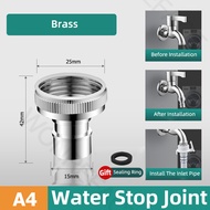 Brass Water Stop Valve Washing Machine Faucet Outdoor Faucet Hose Quick Connector Brass Water Stop C