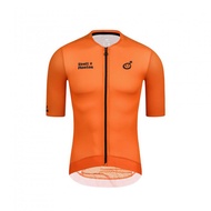 Monton Short Sleeve Cycling Jersey Urban Skull Jersey ORANGE