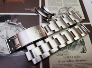 真品中古.四正硬净.冇凹凸冇花 Tudor-78400 Oyster Bracelet 蠔式三格板带.12格.605耳. 適合各款帝舵79260,79270,79280等等型號錶款. ((不議價 No