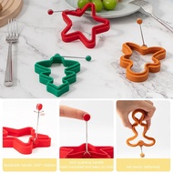 Silicone Egg Fryer Mold, Five-pointed Star Christmas High-temperature Resistant And Cake, Tree V7h9