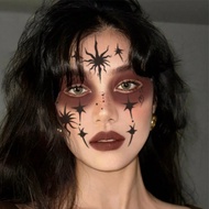 1 Piece Of Halloween Cartoon Fashion Makeup Eyeliner Spider Lightning Crawling Temporary Tattoo Stic